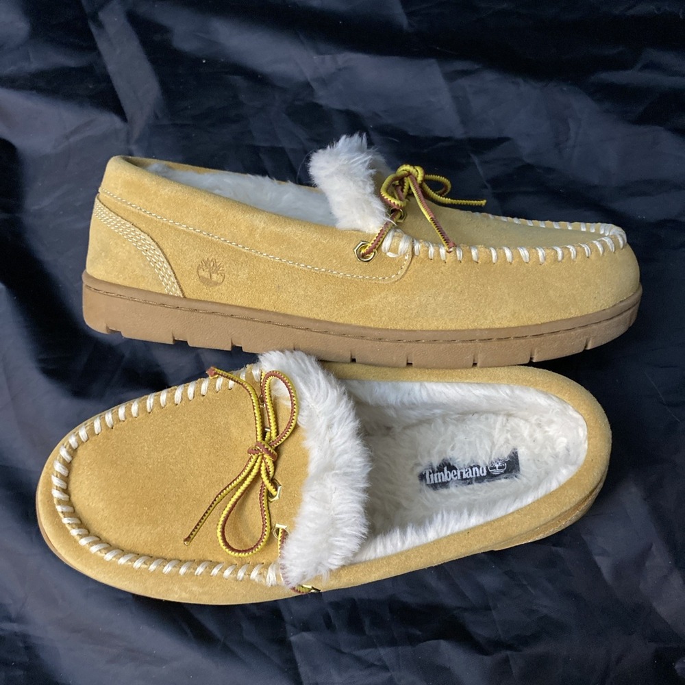 Timberland Tie Moc Faux Fur Tie Moc Slip-on Shoe Women's‎ Size 8